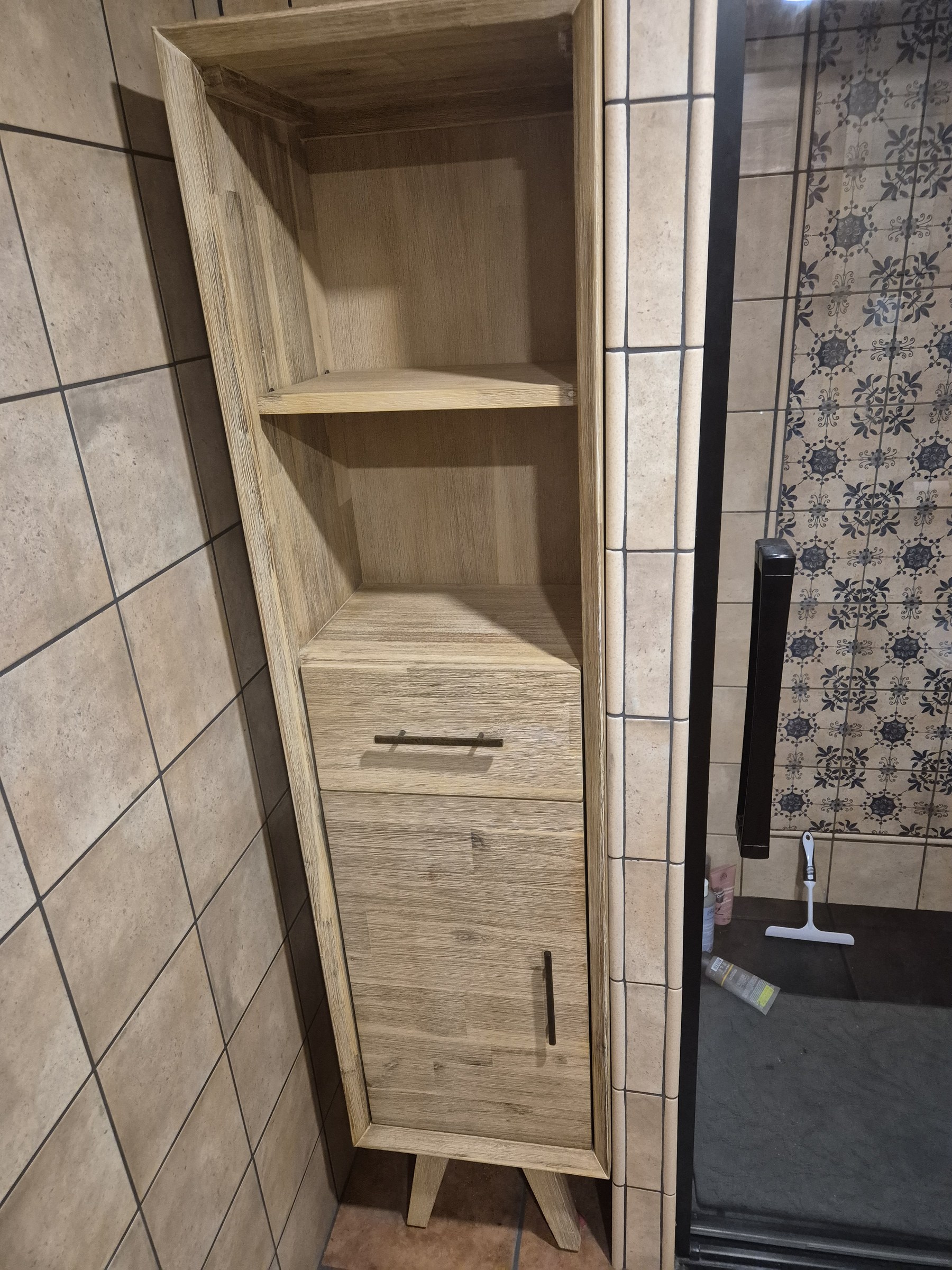 Sonoma oak bathroom storage cabinet