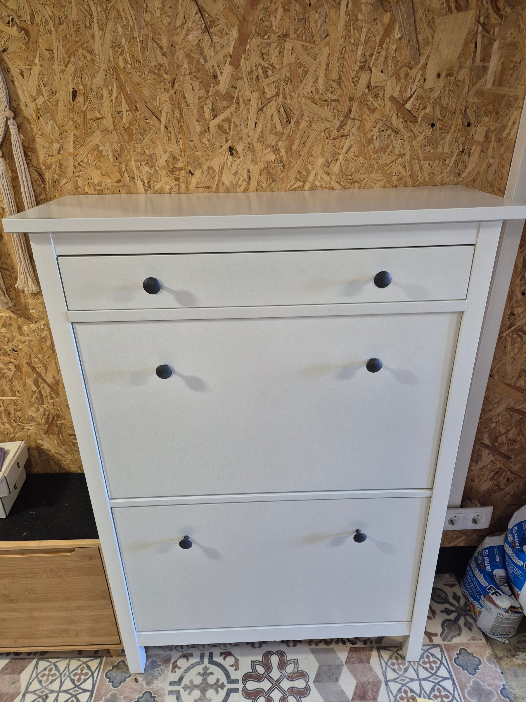 IKEA Tall Shoe Storage Cabinet with Three Compartments