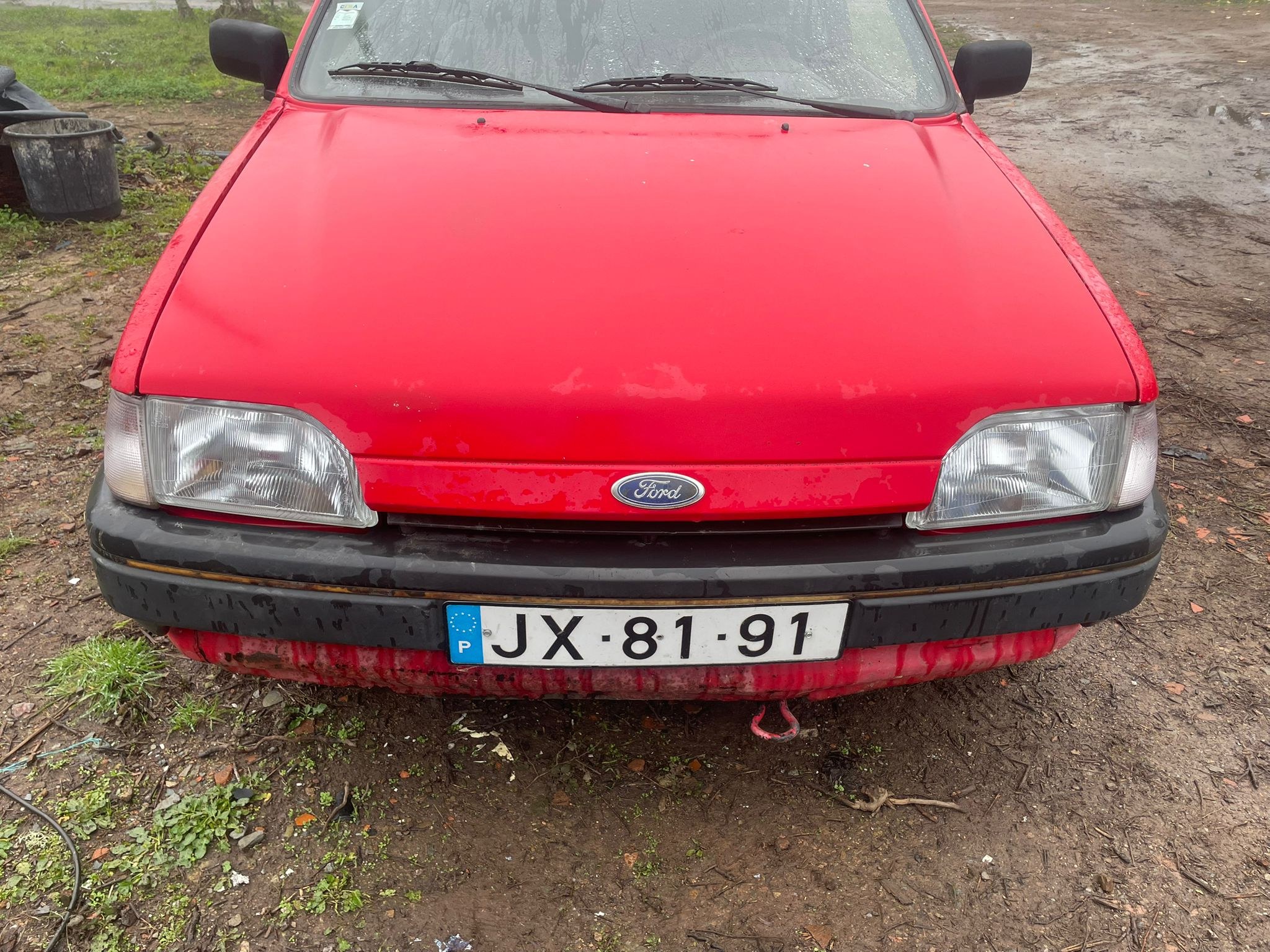 1991 Ford Fiesta Van 1.9 Diesel – Red Classic Commercial Van